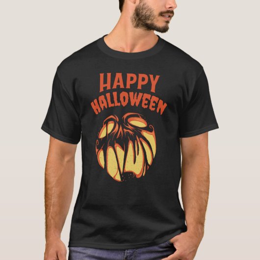 T-shirt Halloween Jack oLantern citrouille (Devant)