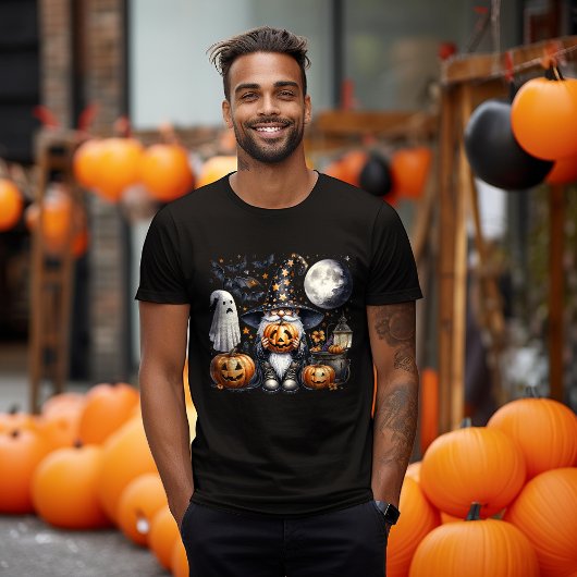 T-shirt Halloween Jack-o'lanterne Gnome