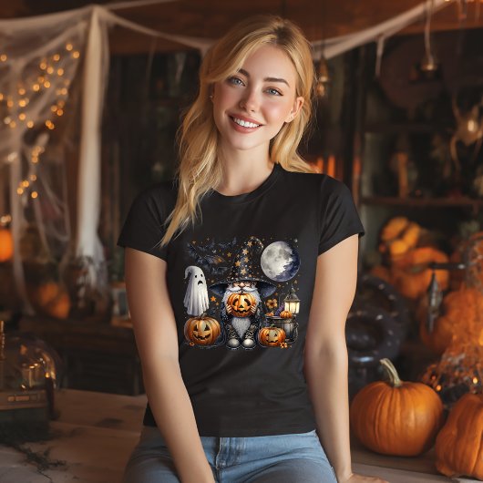 T-shirt Halloween Jack-o'lanterne Gnome