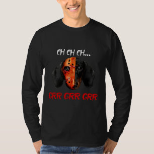 T-shirt Halloween Jason Dachshund Ch Ch Grr Grr
