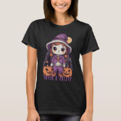 T-shirt Halloween joyeuse - Belle Trick ou Traiteuse (Devant)