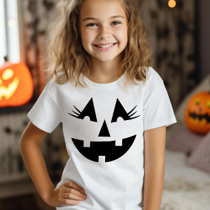 T-Shirt Halloween joyeux Jack-O-Lanterne jeune visage