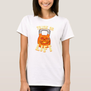 T-shirt Halloween Kettlebell Trick Or Lift Jack O Lantern 