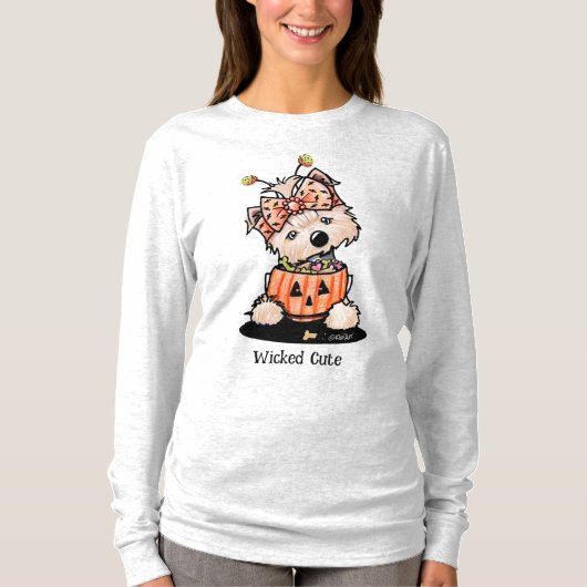 T-shirt Halloween KiniArt Yorkie (Devant)