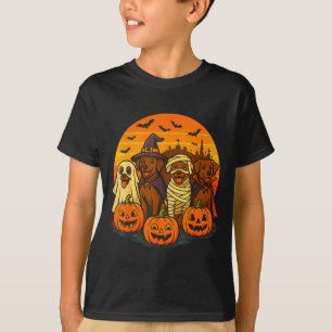 T-shirt Halloween labrador brun fantôme effrayant chocolat