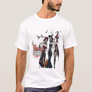 T-shirt halloween ladies graffiti art family women