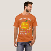 T-shirt Halloween L'Autisme Non Verbal Tri Ou Traite (Devant entier)
