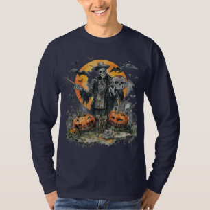 T-shirt Halloween,Le Gentilhomme Crâne de la Lune de récol