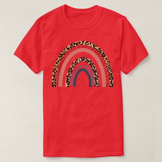 T-shirt Halloween Leopard arc-en-ciel 1 (Design devant)