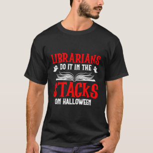 T-shirt Halloween Librarian Bookworm Livre Lecture Nerd Li