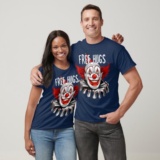T-shirt Halloween Libre Hugs Scary Déplaisant Clown Graphi (Unisexe)