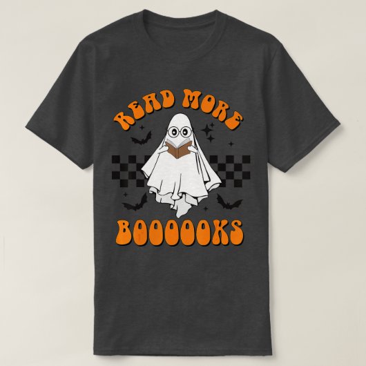 T-shirt Halloween Lire plus Livres Cute Boo Lire plus de l (Design devant)