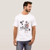 T-shirt Halloween Love Skeleton (Devant entier)