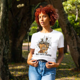 T-SHIRT HALLOWEEN MAIS PREMIER CAFÉ   SKELETON BOIRE