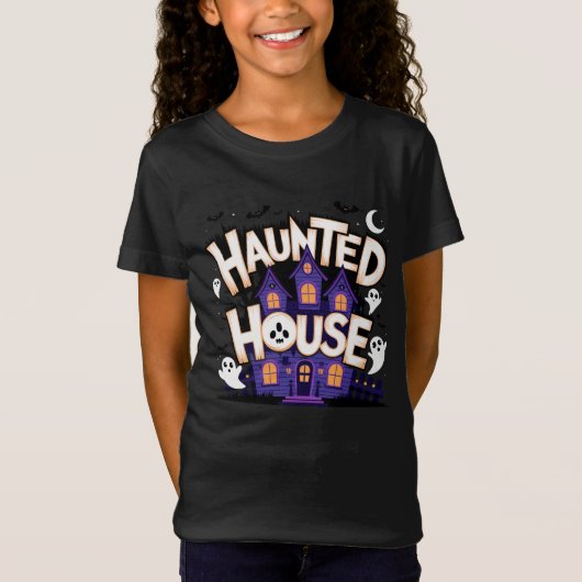 T-Shirt Halloween - Maison Hantée (Devant)