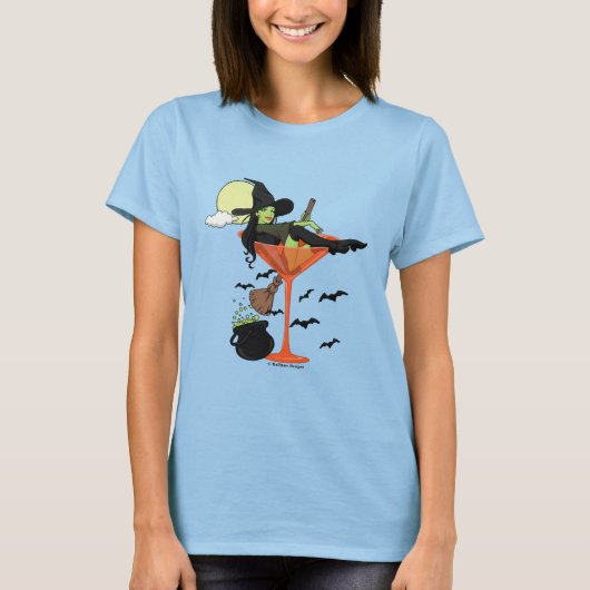 T-shirt Halloween Martini Girl (Devant)