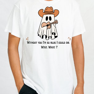 T-shirt Halloween masculin - Guitare fantôme Cowbo