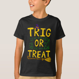 T-shirt Halloween Math Enseignant Trier Ou Traiter Ecole É
