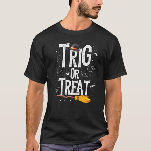 T-shirt Halloween Math Enseignant Trier Ou Traiter Ecole É (Devant)