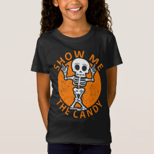 T-Shirt Halloween Me Montrez-Moi Le Squelette Candy