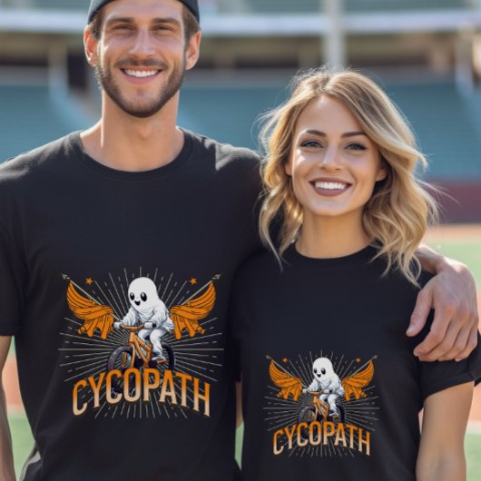 T-shirt Halloween mignon cycle fantôme Cycopath drôle