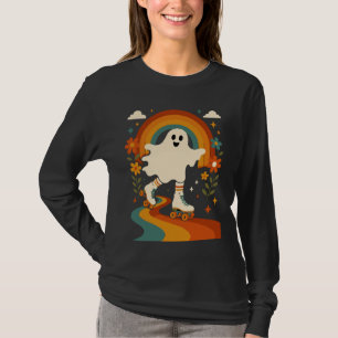 T-Shirt Halloween Mignon Fantôme de Roller Skating
