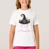 Halloween mignonne Monogram Kitty Witch