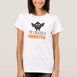 T-shirt Halloween mignonne petit monstre mère et bébé