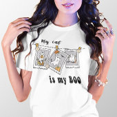 T-SHIRT HALLOWEEN MON CHAT EST MON BOO CUTE GHOST