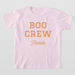 T-shirt Halloween monogramme de l'équipage de bateau<br><div class="desc">Gardez-le mignon et simple cette saison éffrayante avec cette chemise pour enfants Halloween monogrammée! Avec un design minimaliste "Boo Crew", vous pouvez le personnaliser avec le nom de votre enfant et choisir parmi des t-shirts, des sweatshirts ou des costumes pour bébé, parfaits pour les enfants de tous âges. Idéal pour...</div>