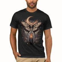 T-Shirt Halloween Moth Gothique Lune