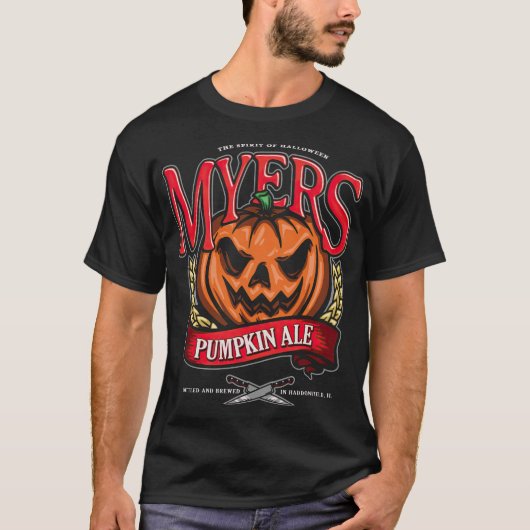 T-shirt Halloween Myers Citrouille Ale (Devant)