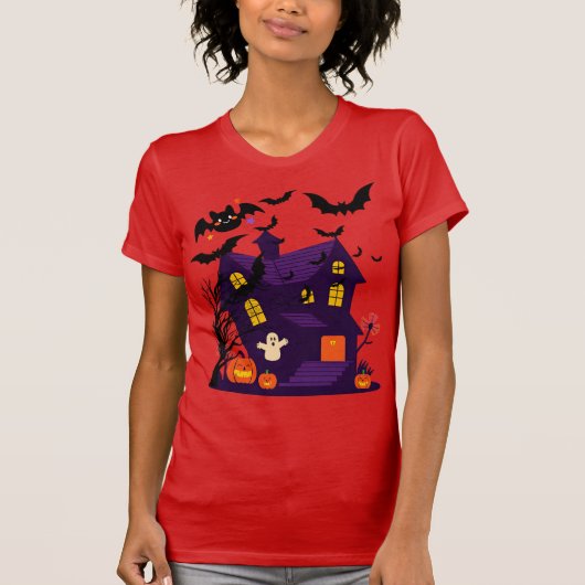 T-shirt Halloween Mystery House Tee 🏚️ 🎃 (Devant)