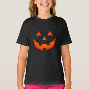 T-shirt Halloween néon orange Jack-o'-lantern citrouilles