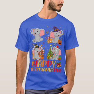 T-shirt Halloween Noël Amusant Eléphant Indien Hallotha