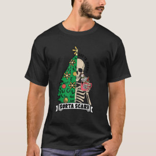 T-shirt Halloween Noël Squelette Sorta Joyeux scandale Xma