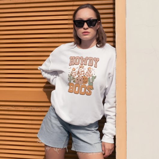 T-shirt Halloween occidentale "Howdy Boos" Ghosts Cowboy C