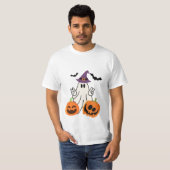 T-shirt Halloween orange de l'équipage Boo (Devant entier)