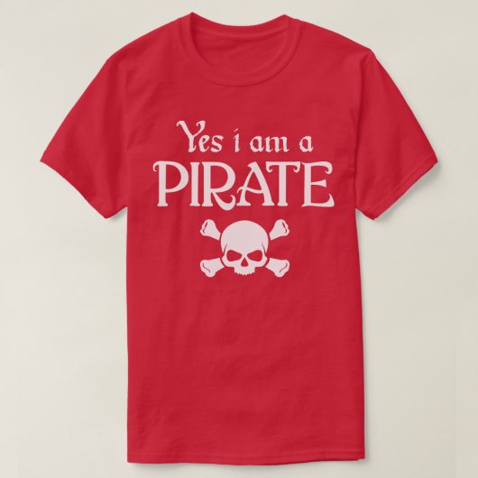 T-shirt Halloween Oui Je Suis Un Pirate (Design devant)