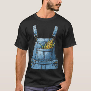 T-shirt Halloween Overalls Maïs Agricole Hommes Farmer Hom