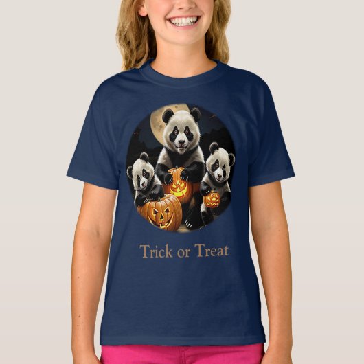 T-shirt Halloween Panda Bear (Devant)