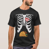 T-shirt Halloween Papa Skeleton Taco Belly Fun Pregnancy C (Devant)
