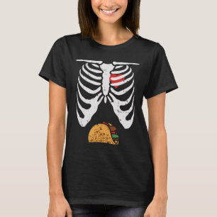 T-shirt Halloween Papa Skeleton Taco Belly Grossesse drôle