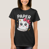 T-shirt Halloween Paper Scissors Rock Matching Cute Paper (Devant)