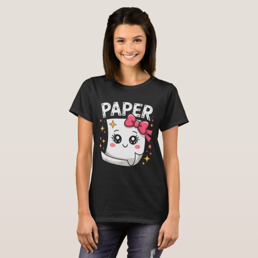 T-shirt Halloween Paper Scissors Rock Matching Cute Paper (Devant entier)