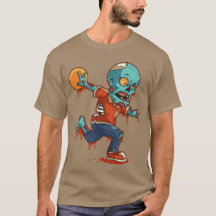 T-shirt Halloween Party Bowling Zombie Bowler Trick ou Tre