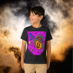 T-shirt Halloween Party Jack OLantern Bugle Purple Kids