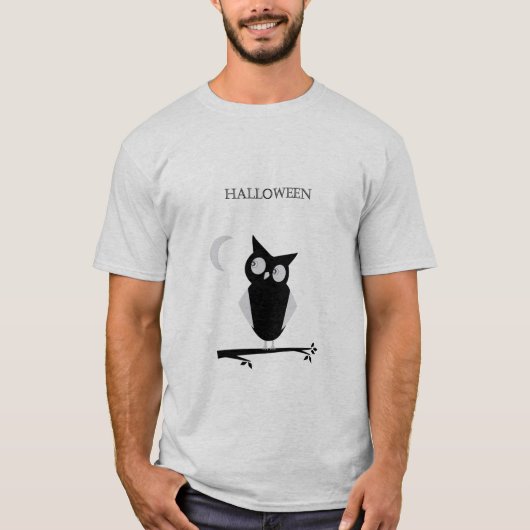 T-shirt Halloween personnalisable avec chouette de (Devant)