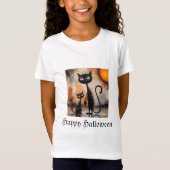 T-Shirt Halloween Petit Chat Gros Chat (Devant)
