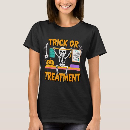 T-shirt Halloween Physical Therapy Therapist Pt Trick Or T (Devant)